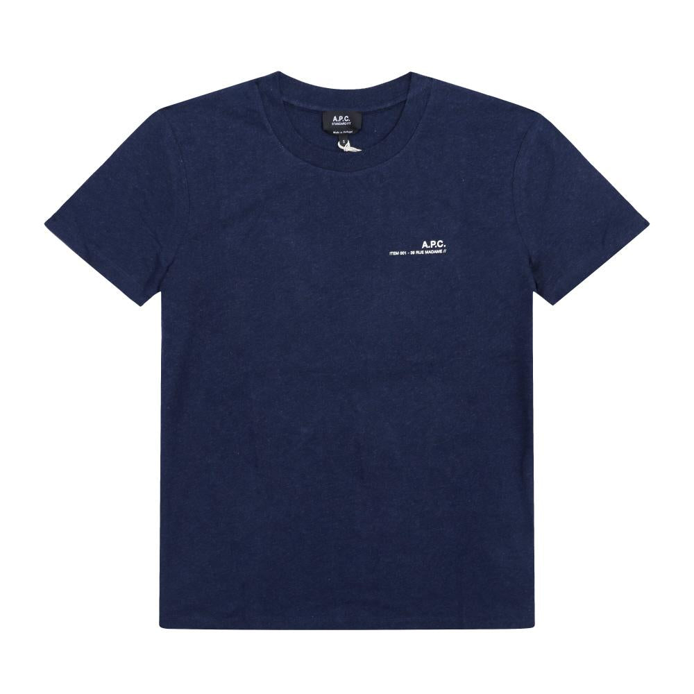 A.P.C. Unisex Short Sleeve T-Shirt M26404 PIA MARINE CHINE