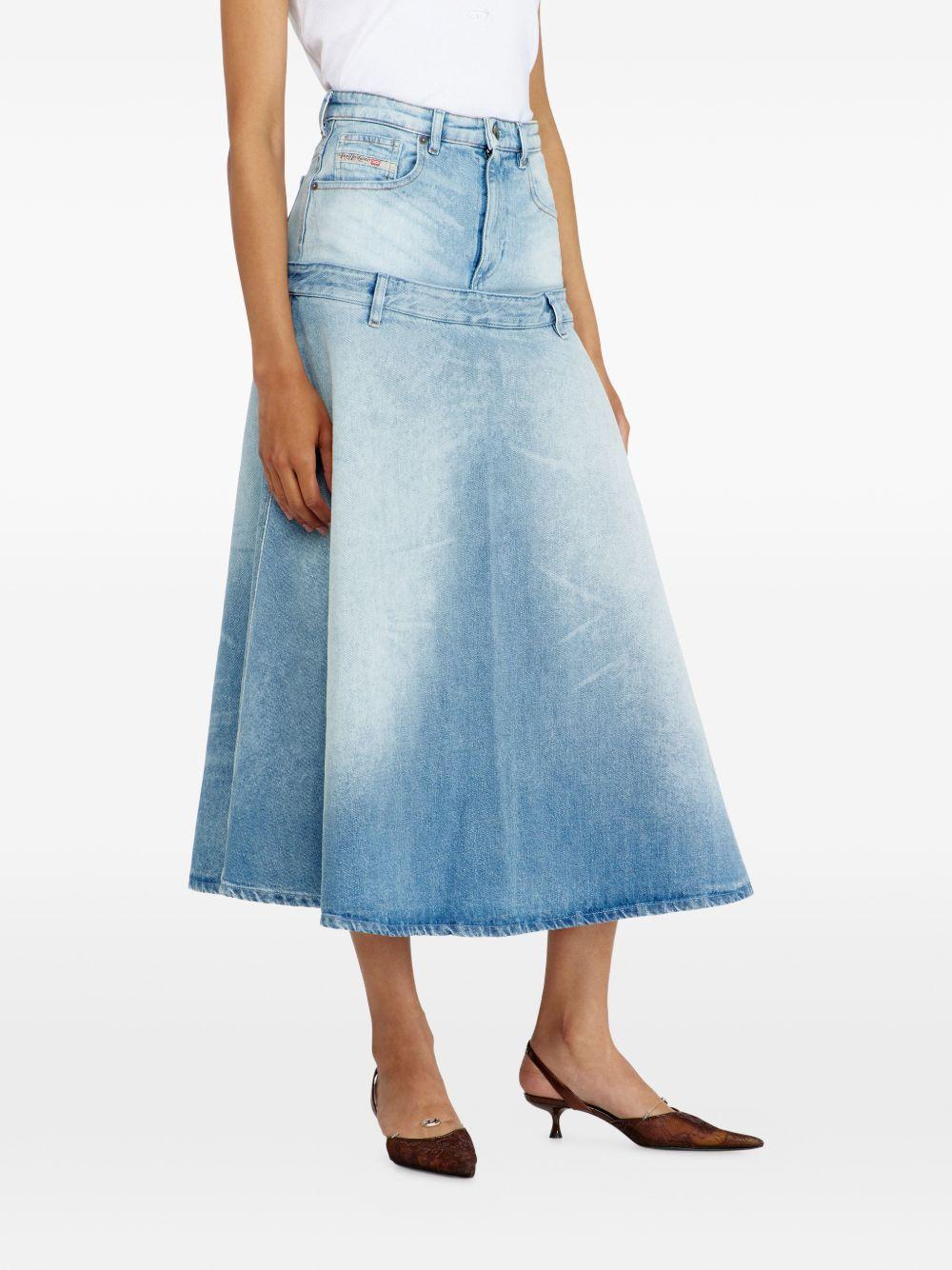 DIESEL Long Skirt Black Wool Blend Maxi Skirt