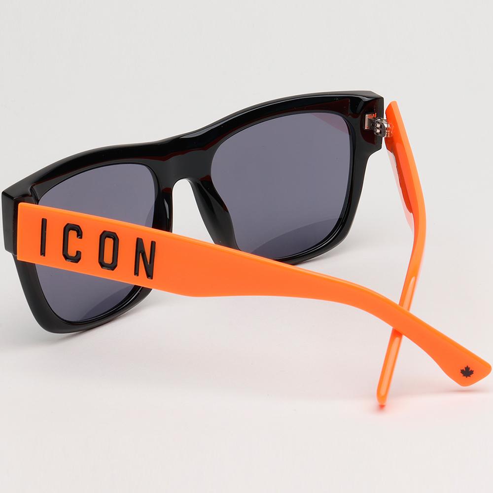 Dsquared2 Black Oversized Acetate Square Sunglasses ICON0004S 8LZ7Y