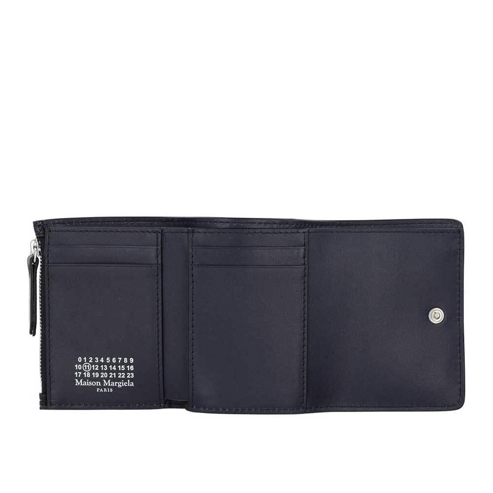 Maison Margiela Four-Stitch Leather Bifold Wallet Black