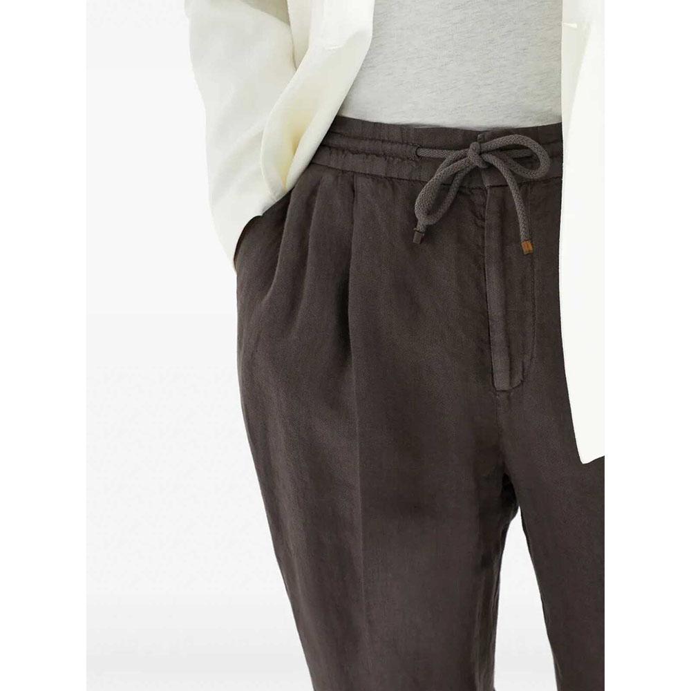 Brunello Cucinelli Linen Gabardine Men’s Trousers Pants Joggers