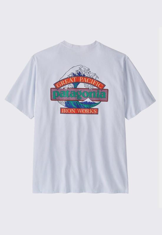 patagonia Short Sleeve T-Shirt for Men 37873R5 WHI DOM
