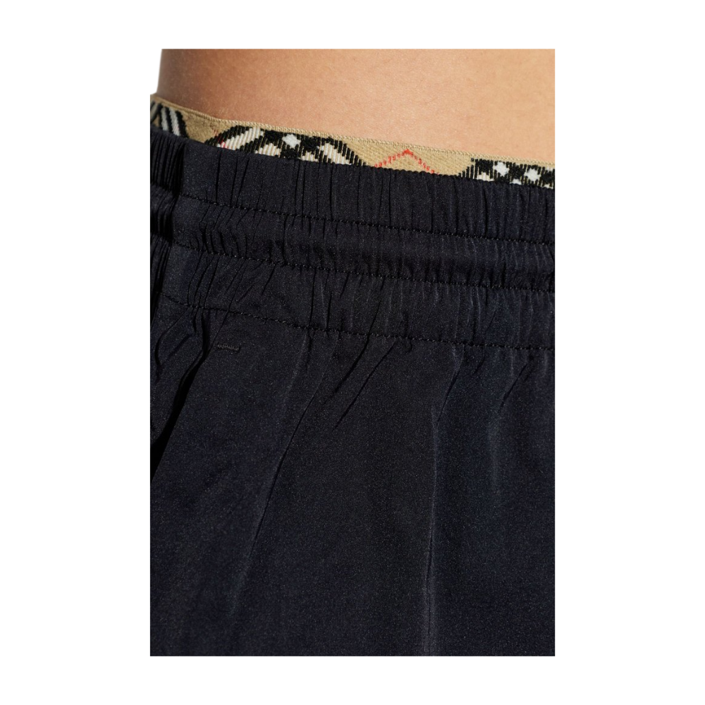 BURBERRY Sand Check Swim Shorts Black Men’s Swimwear