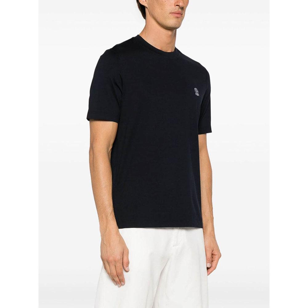 Brunello Cucinelli Logo Short Sleeve T-Shirt for Men