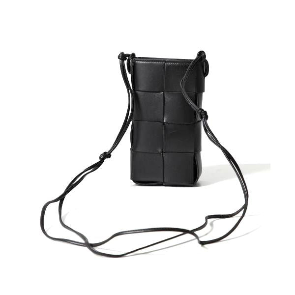Bottega Veneta Black Leather Cassette Pouch Crossbody Bag 730541 VCQC4