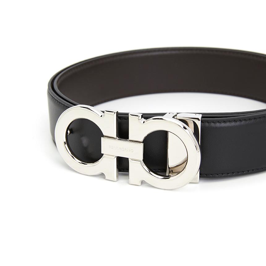 Ferragamo Gancini Men’s Reversible Leather Belt Pre-Cut 67 9710 014 0686671