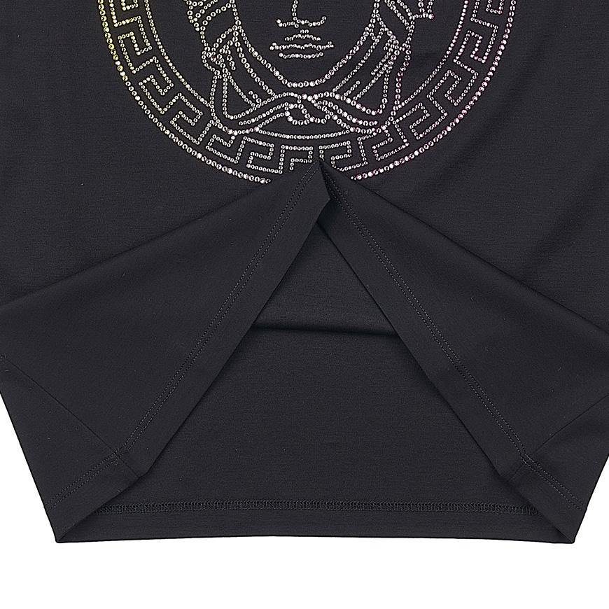 Versace Medusa Crystal Logo Women's T-Shirt 1009200 1A04550 1B000