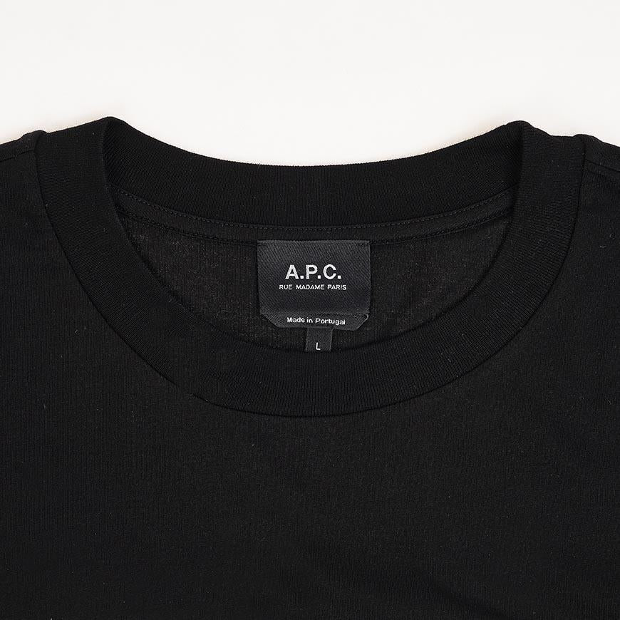 A.P.C. Vignette Logo T-Shirt Black Men’s Cotton