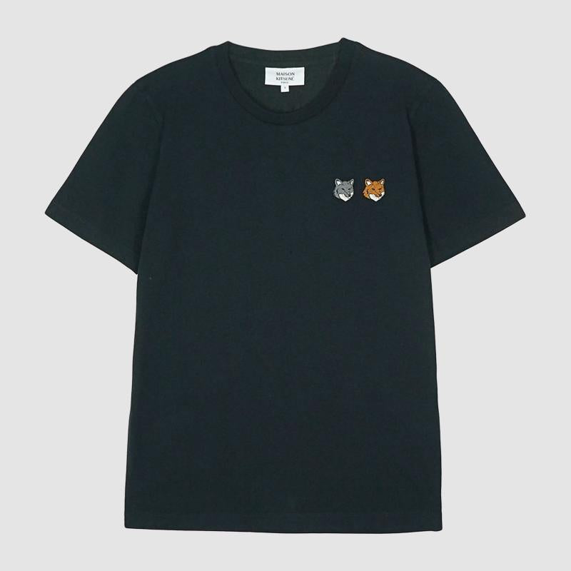 Maison Kitsune Women Double Fox Head Short Sleeve T-Shirt An OW011C FKJ7026 P190