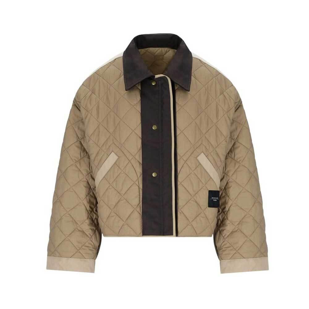 Max Mara Water-Repellent Khaki Down Puffer Jacket Women 15481031600 009