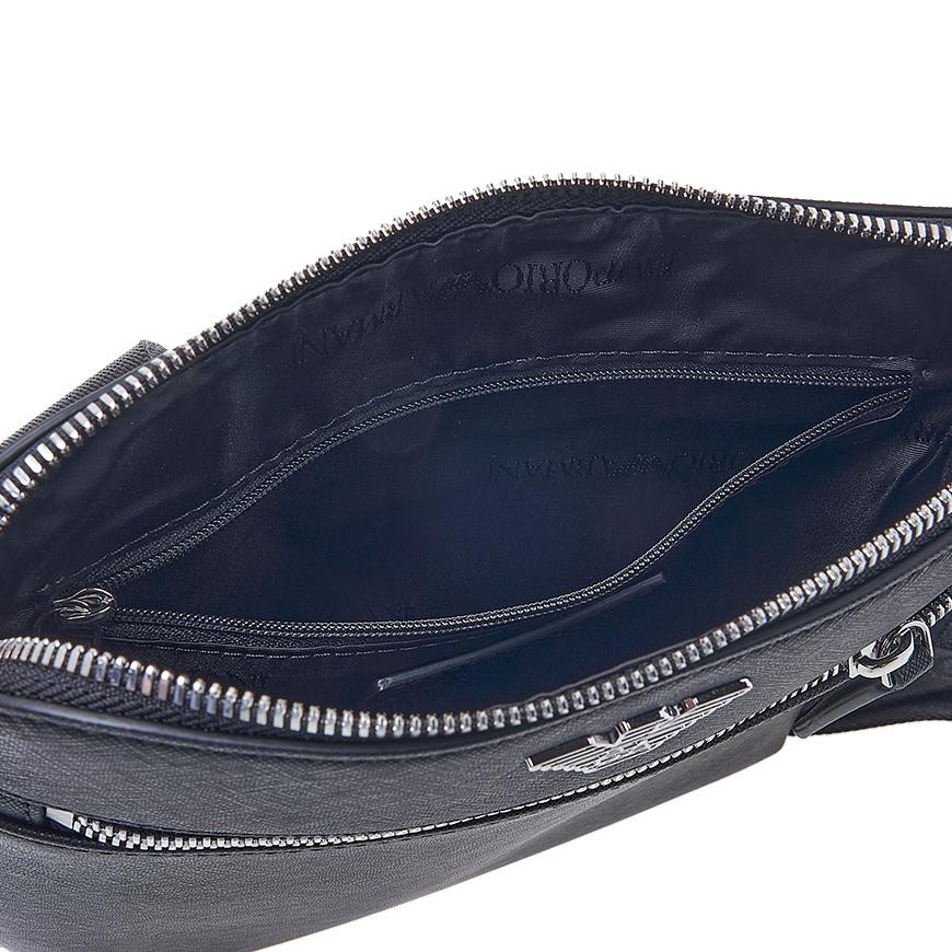 Emporio Armani Men's Logo Crossbody Bag Navy Synthetic