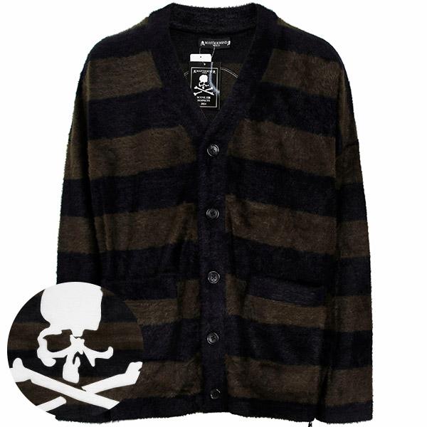 MASTERMIND Black Brown Skull Oversized Cardigan MW24S13 SW002 500