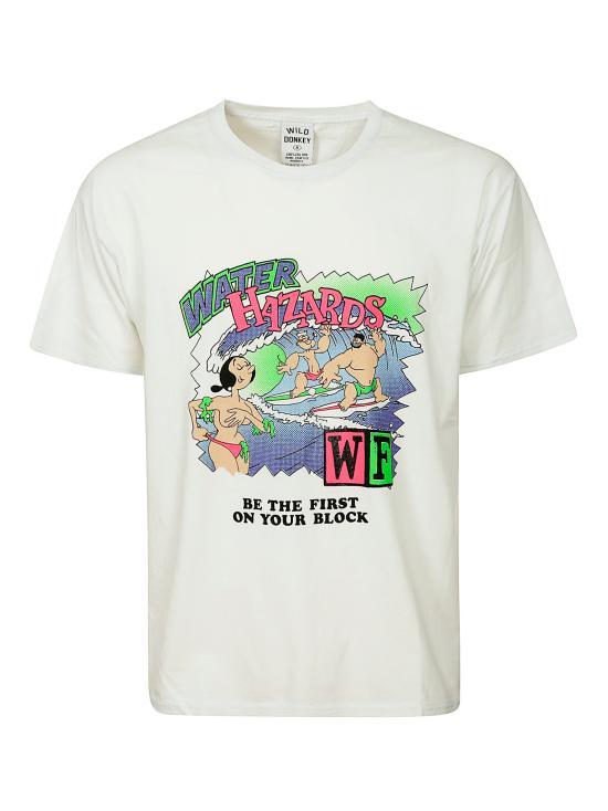 Wild Donkey HAZARDS White Short Sleeve T-Shirt