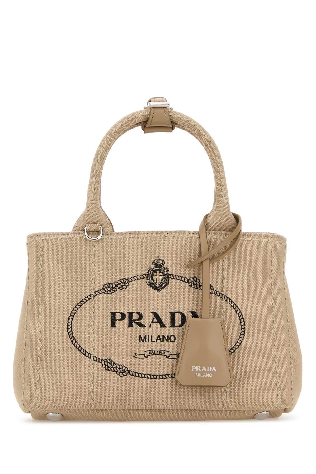 PRADA Red Leather Structured Tote Bag