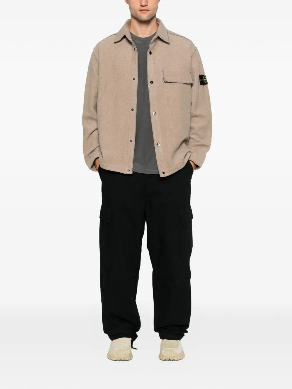 STONE ISLAND Green Nylon Zip Jacket