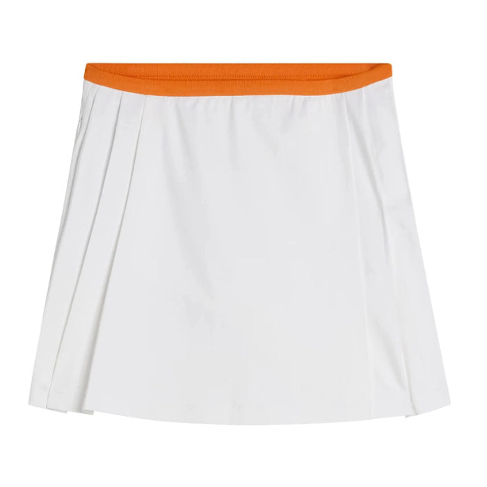 J LINDEBERG Sierra Pleated Golf Skirt Mid Length White