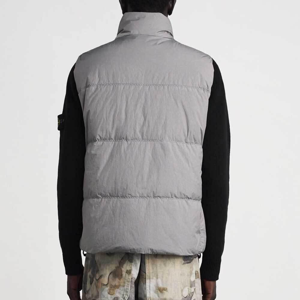 STONE ISLAND Crinkle Reps Antidrop Puffer Vest Green Men's