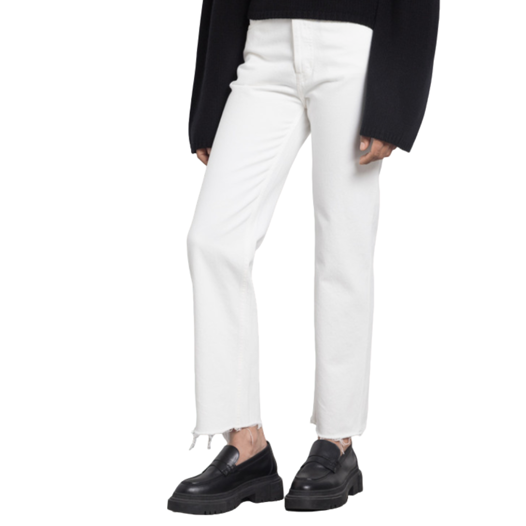 Toteme Classic Cut White Denim Pants Women 222235 748