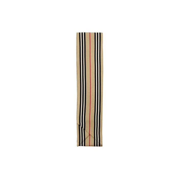 BURBERRY Icon Stripe Skinny Scarf Archive Beige 8121668