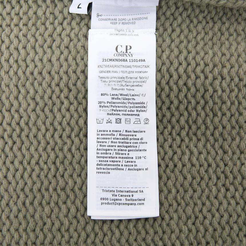 CP Company Men’s Knit Cardigan Green