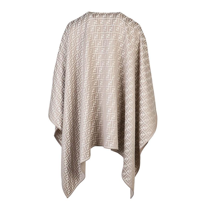 FENDI Women’s FF Wool Silk Poncho Tee