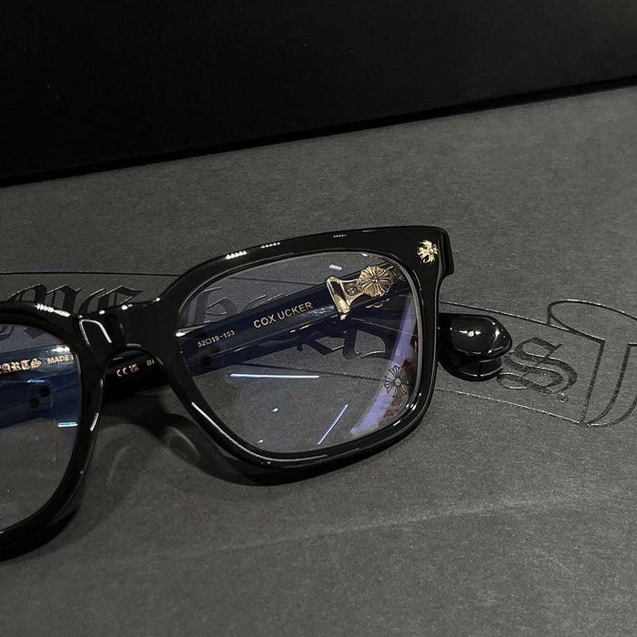 Chrome Hearts Cox Ucker Black 18K Gold Plated Eyeglasses
