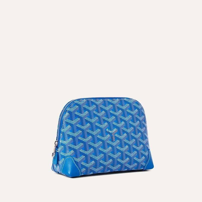 GOYARD Blue Vendome Unisex Cosmetic Pouch Clutch Bag VENDOTPMLTY10 CL10