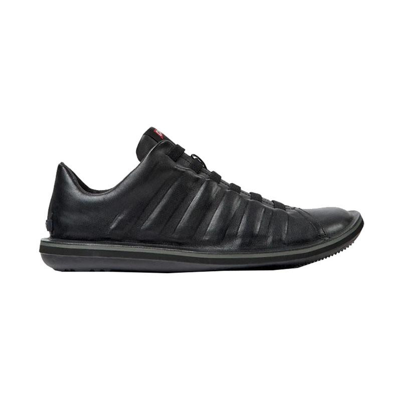 Camper Beetle Black Leather Low-Top Sneakers for Men 18751 048