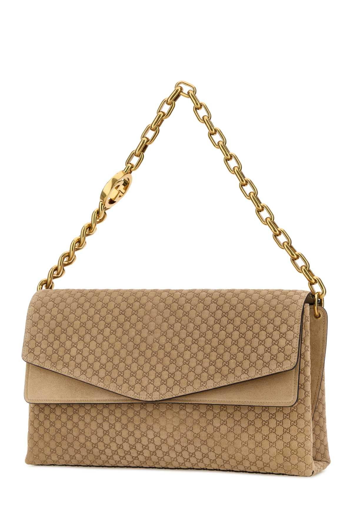 GUCCI Leather Shoulder Bag Ivory SS26