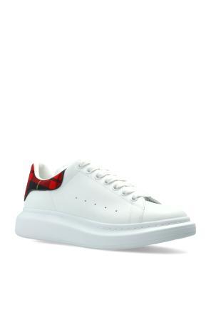 Alexander Mcqueen Oversized Leather Sneakers 553680 WIAJQ 9202 WHITE RED DOM
