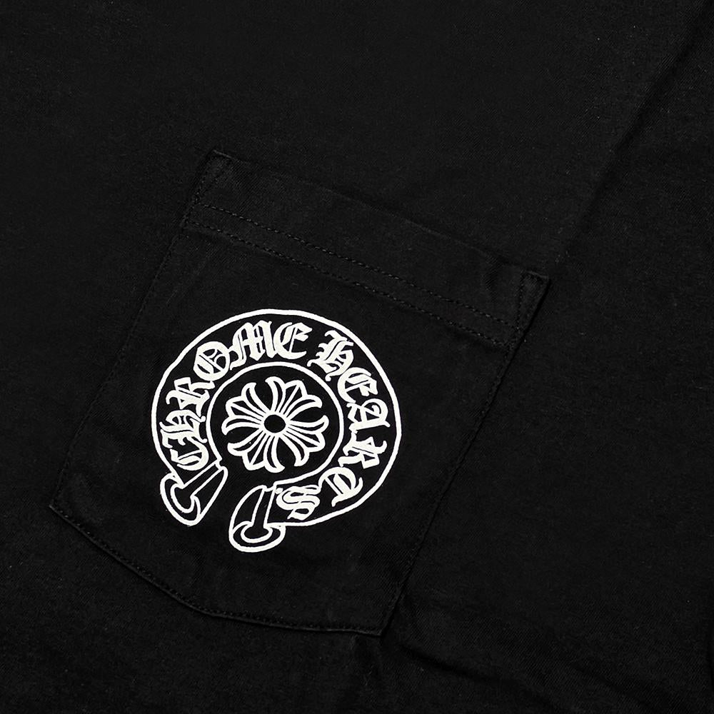 Chrome Hearts Horseshoe Logo Pocket Short Sleeve T-Shirt Black Las Vegas
