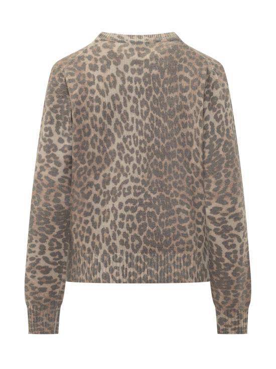 GANNI Almond Milk Crewneck Knit Sweater