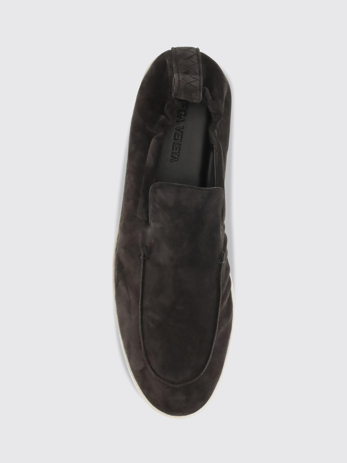 Bottega Veneta Brown Leather Slip-On Loafers for Men