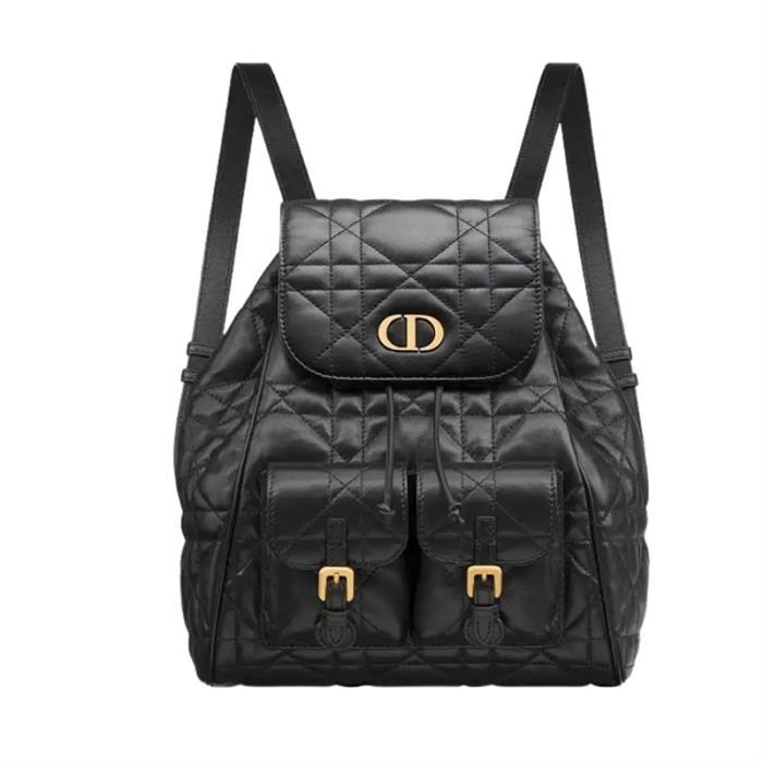 DIOR Caro Medium Backpack Black Leather M6301UNOZ M900