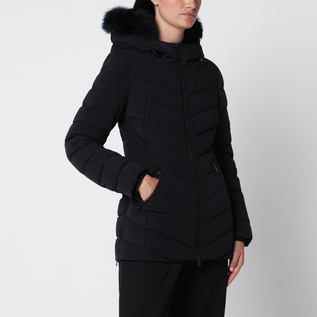 Moose Knuckles Navy Down Puffer Jacket for Women