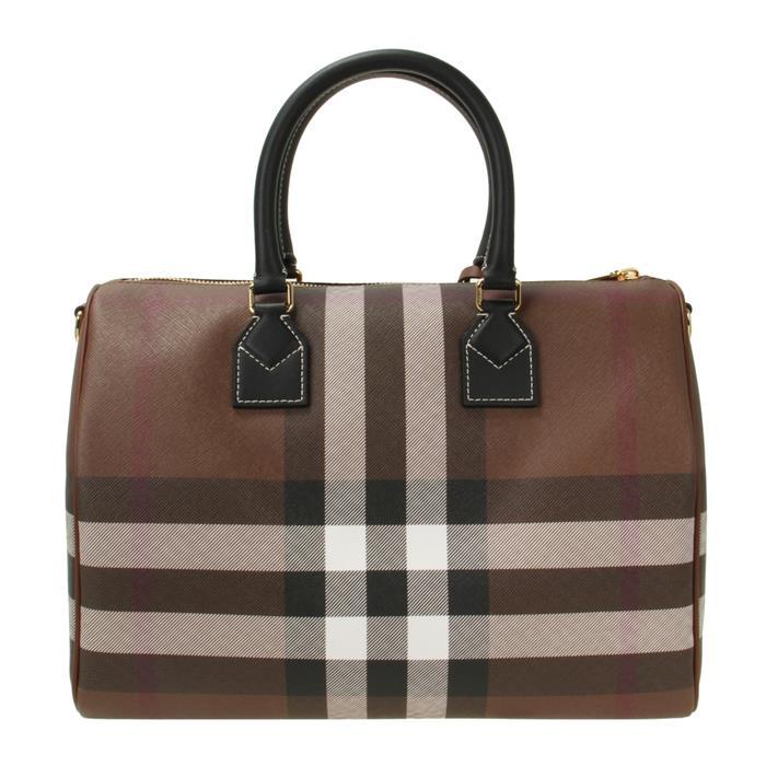BURBERRY Medium Check Bowling Bag Tote