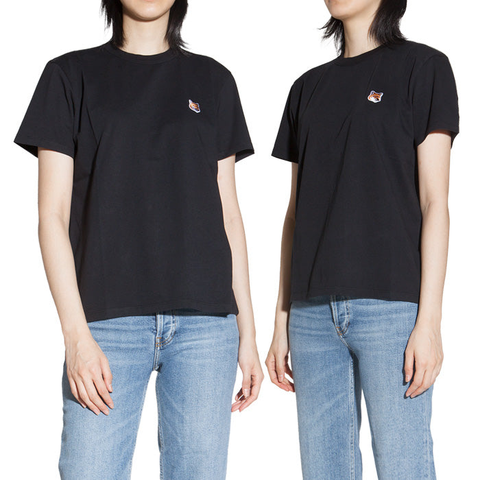 Maison Kitsune Fox Head Graphic Short Sleeve T-Shirt Women White