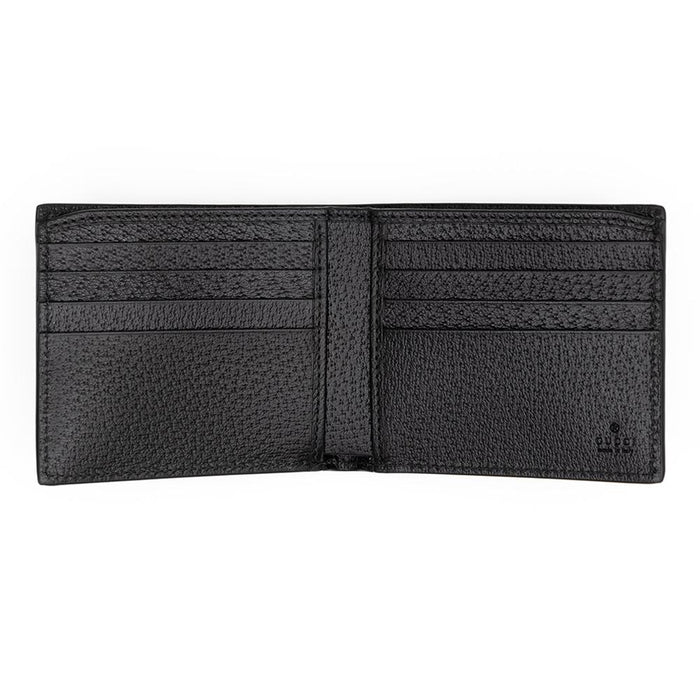 GUCCI GG Marmont Black Leather Bifold Wallet for Men