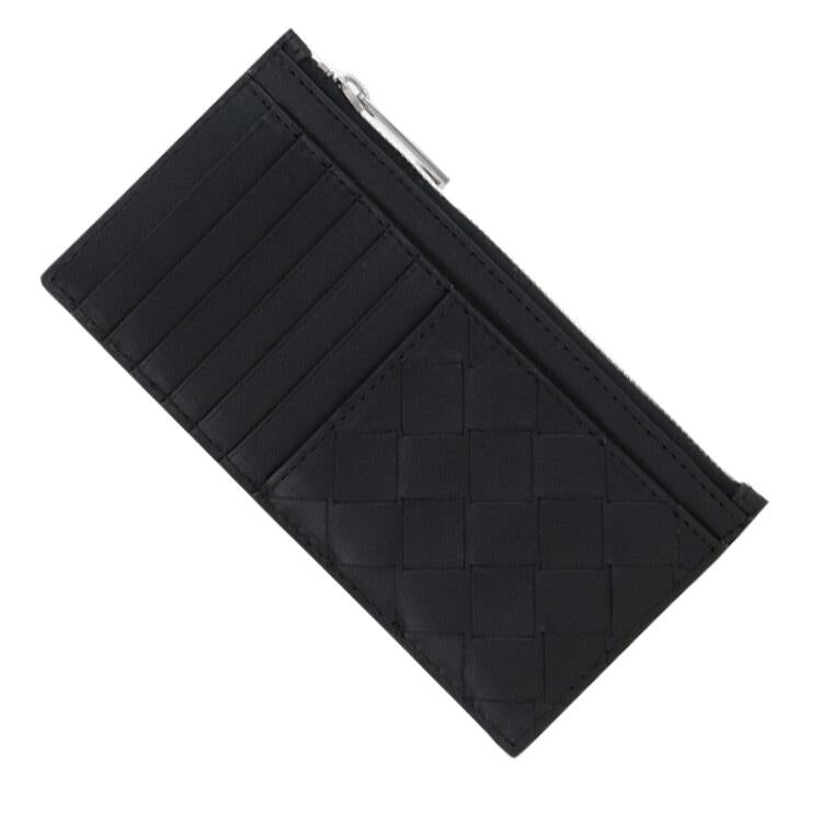 Bottega Veneta Intrecciato Leather Long Card Wallet Black
