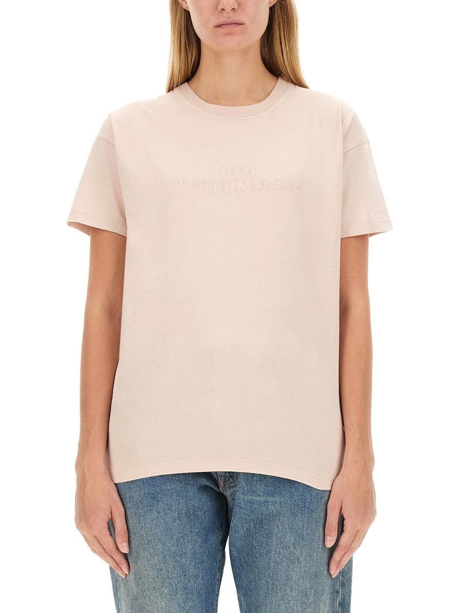 Maison Margiela Short Sleeve Cotton T-Shirt White Women