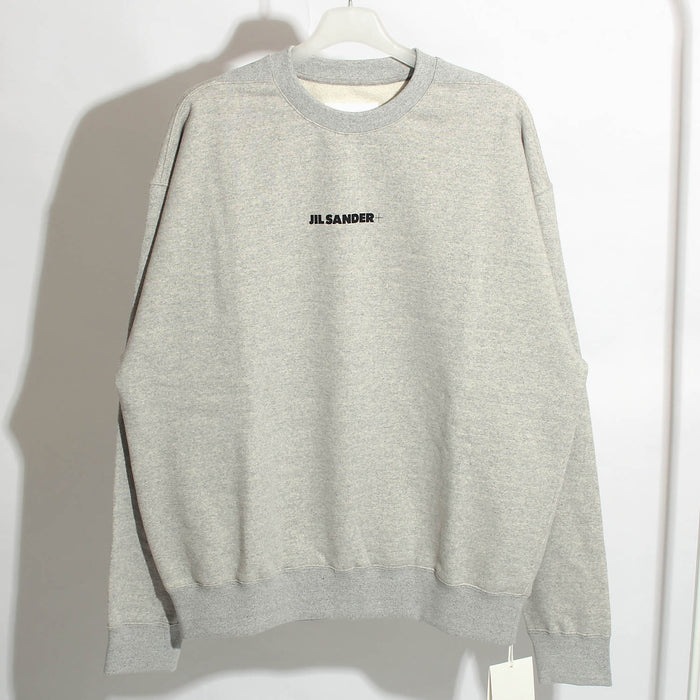 JIL SANDER Men's Oversized Logo Sweatshirt Gray J47GU0001 052