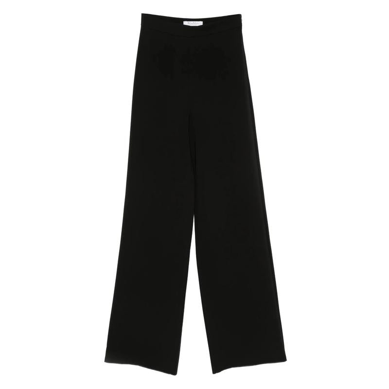 Max Mara Women’s Classic Pants Slacks Black Wool Blend