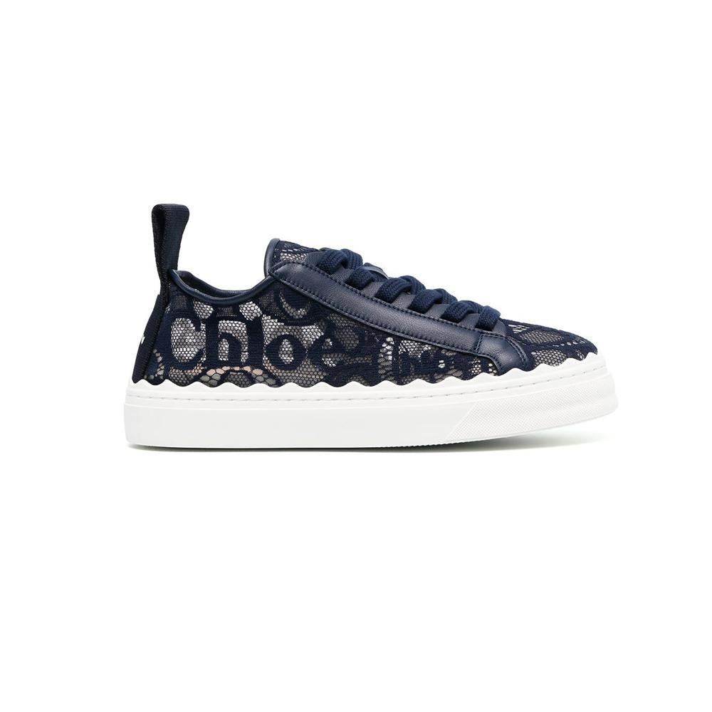 Chloe Lauren Lace Sneakers Navy Low-Top Women’s