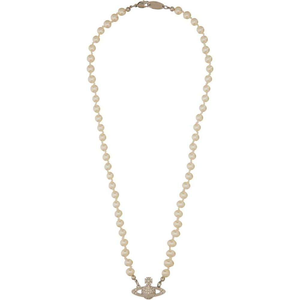 Vivienne Westwood Mini Pearl Bas Silver Necklace