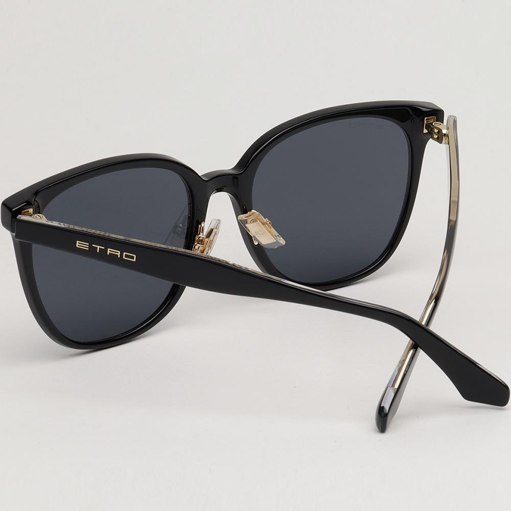 Etro Black Asian Fit Unisex Sunglasses ETRO 0101FSK 807IR