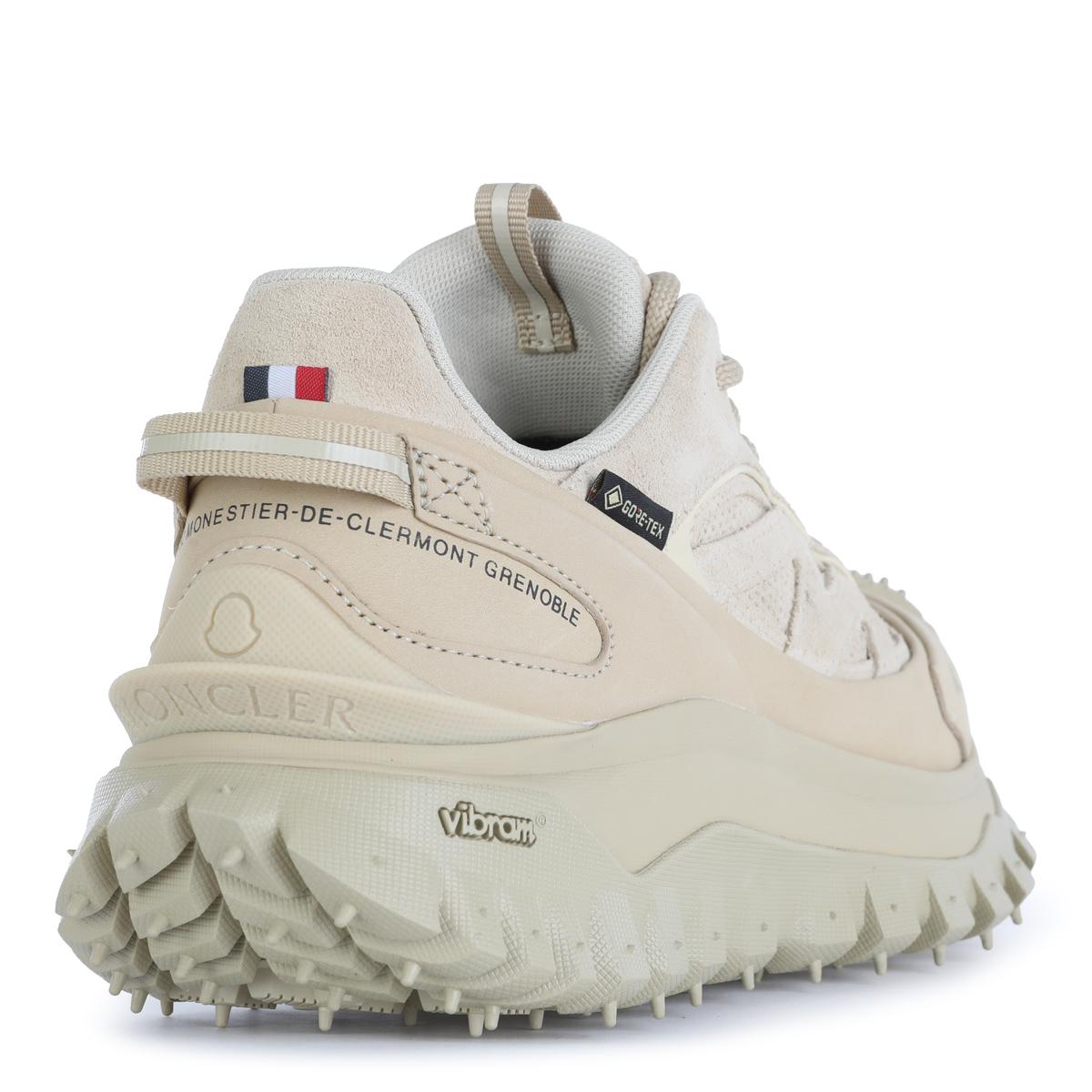 Moncler White Leather Low-Top Sneakers for Women