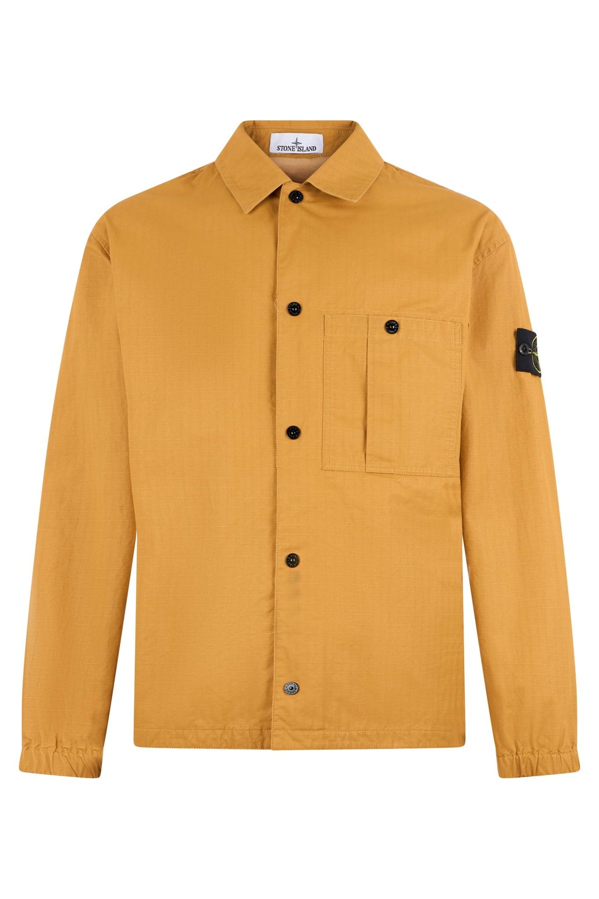 STONE ISLAND Cotton Long Sleeve Button-Up Shirt Green Men