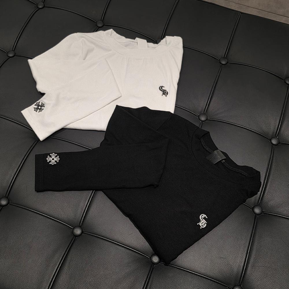 Chrome Hearts White Knit Long Sleeve T-Shirt Unisex