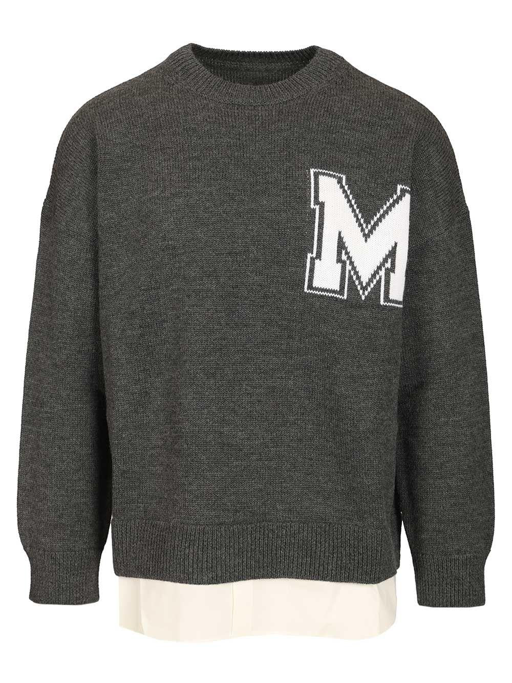 Maison Margiela Black Cotton Crewneck Sweatshirt for Men