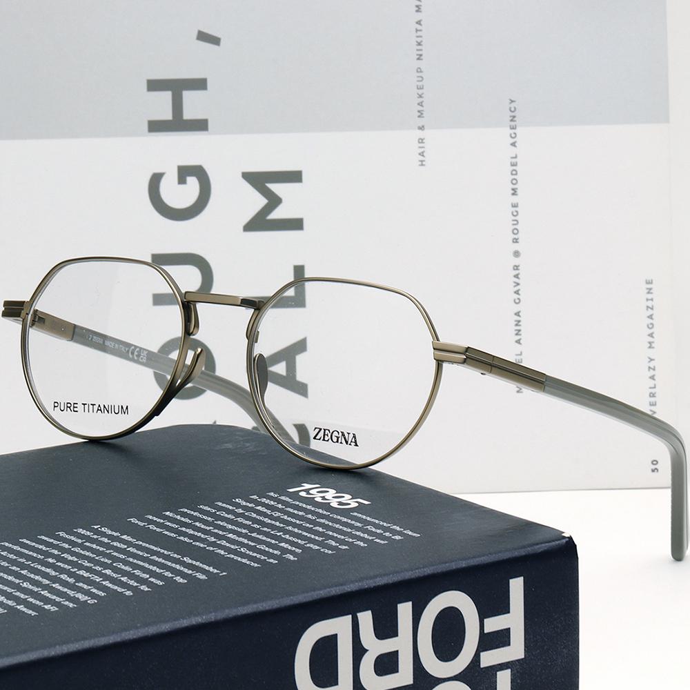 Zegna Titanium Eyeglass Frames Asian Fit Unisex Luxury Glasses EZ5290 D 032